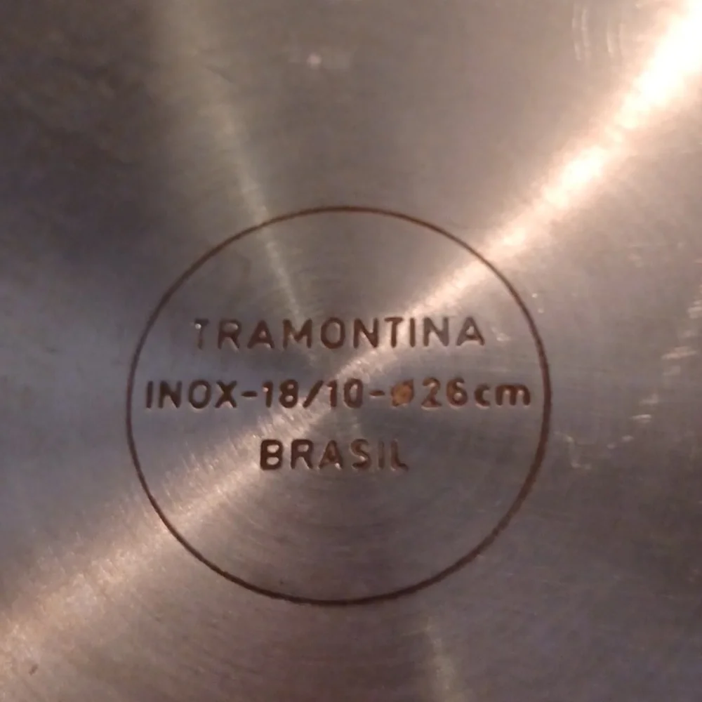 Stainless Steel Frying Pan, Skillet 18/10 Tramontina Made In Brasil, 10 Inch